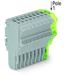 1-conductor female plug; 1.5 mm²; 10-pole; 1,50 mm²; gray, green-yellow