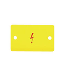 Protective warning marker; with high-voltage symbol; for 3 terminal blocks; yellow