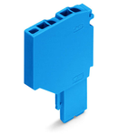 Start module for 2-conductor female connector; with integrated end plate; 1.5 mm²; 1-pole; 1,50 mm²; blue