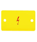 Protective warning marker; with high-voltage symbol; for 4 terminal blocks; yellow