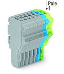 1-conductor female plug; 1.5 mm²; 8-pole; 1,50 mm²; gray, blue, green-yellow