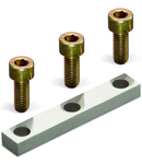 Jumper bar with screws; 3-way; for high-current terminal blocks with 2 stud bolts M8