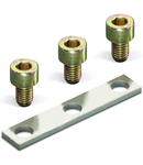 Jumper bar with screws; 3-way; for high-current terminal blocks with 2 stud bolts M6