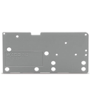 End plate; snap-fit type; 1.5 mm thick; gray