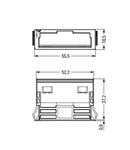 Snap-in frame; 5-pole; 1.0 … 3.0 mm; black