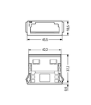 Snap-in frame; 4-pole; 0.5 … 2.0 mm; black