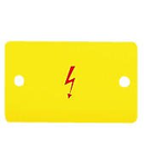 Protective warning marker; with high-voltage symbol; for 4 terminal blocks; yellow