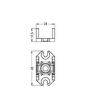 Mounting plate; 2-pole; for distribution connectors; Plastic; white