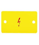Protective warning marker; with high-voltage symbol; for 3 terminal blocks; yellow