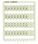 WSB marking card; as card; MARKED; E0.0, E0.1, ..., E9.6, E9.7 (1 each); not stretchable; Vertical marking; snap-on type; white