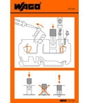 Stickers for operating instructions; for disconnect terminal blocks; 280 Series