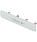 Push-in type jumper bar; insulated; 10-way; Nominal current 63 A; light gray