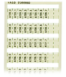 WSB marking card; as card; MARKED; A130.0, A130.1, ..., A139.6, A139.7 (1 each); not stretchable; Vertical marking; snap-on type; white