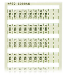 WSB marking card; as card; MARKED; E130.0, E130.1, ..., E139.6, E139.7 (1 each); not stretchable; Vertical marking; snap-on type; white