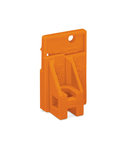 End plate; snap-fit type; 1.5 mm thick; with fixing flange; orange