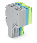 2-conductor female connector; 1.5 mm²; 5-pole; 1,50 mm²; gray, blue, green-yellow