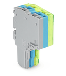 2-conductor female connector; 1.5 mm²; 3-pole; 1,50 mm²; gray, blue, green-yellow