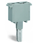 Component plug; for carrier terminal blocks; 2-pole; with rectifier diode and LED; 10 mm wide; gray