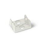 Mounting plate; 5-pole; for distribution connectors; Plastic; white