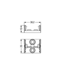 Mounting plate; 5-pole; for distribution connectors; Plastic; white