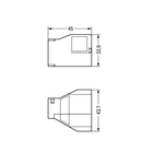 Strain relief housing; 7-pole; with locking clip; for 1 cable; 8.0 … 15.0 mm; 55 mm; white