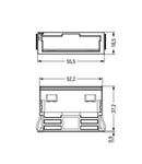 Snap-in frame; 5-pole; 0.5 … 2.0 mm; black