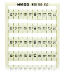 WSB marking card; as card; MARKED; R6, S6, T6, ..., Y6, Z6, SL to R10, S10, T10, ..., Y10, Z10, SL (2 each); not stretchable; Vertical marking; snap-on type; white