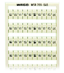 WSB marking card; as card; MARKED; R1, S1, T1, U1, V1, W1, X1, Y1, Z1,SL (10x); not stretchable; Vertical marking; snap-on type; white