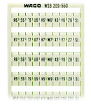 WSB marking card; as card; MARKED; R6, S6, T6, ..., Y6, Z6, SL to R10, S10, T10, ..., Y10, Z10, SL (2 each); not stretchable; Horizontal marking; snap-on type; white