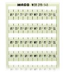 WSB marking card; as card; MARKED; R1, S1, T1, U1, V1, W1, X1, Y1, Z1,SL (10x); not stretchable; Horizontal marking; snap-on type; white