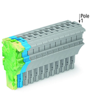 1-conductor female plug; 2.5 mm²; 15-pole; 2,50 mm²; green-yellow, blue, gray