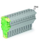 1-conductor female plug; 2.5 mm²; 15-pole; 2,50 mm²; green-yellow, gray