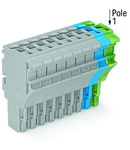 1-conductor female plug; 2.5 mm²; 11-pole; 2,50 mm²; gray, blue, green-yellow