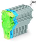 1-conductor female plug; 2.5 mm²; 8-pole; 2,50 mm²; green-yellow, blue, gray