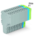 2-conductor female connector; 1.5 mm²; 15-pole; 1,50 mm²; gray, blue, green-yellow