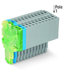 2-conductor female connector; 1.5 mm²; 14-pole; 1,50 mm²; green-yellow, blue, gray