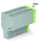 2-conductor female connector; 1.5 mm²; 14-pole; 1,50 mm²; gray, green-yellow