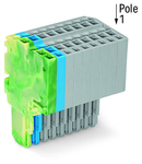 2-conductor female connector; 1.5 mm²; 11-pole; 1,50 mm²; green-yellow, blue, gray