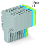 2-conductor female connector; 1.5 mm²; 11-pole; 1,50 mm²; gray, blue, green-yellow