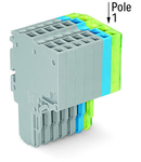 2-conductor female connector; 1.5 mm²; 8-pole; 1,50 mm²; gray, blue, green-yellow