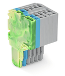 2-conductor female connector; 1.5 mm²; 6-pole; 1,50 mm²; green-yellow, blue, gray