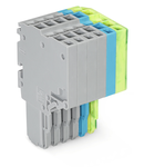 2-conductor female connector; 1.5 mm²; 6-pole; 1,50 mm²; gray, blue, green-yellow