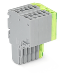 2-conductor female connector; 1.5 mm²; 6-pole; 1,50 mm²; gray, green-yellow