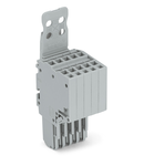 2-conductor female connector; Strain relief plate; 1.5 mm²; 5-pole; 1,50 mm²; gray