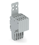 2-conductor female connector; Strain relief plate; 1.5 mm²; 5-pole; 1,50 mm²; gray