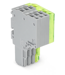 2-conductor female connector; 1.5 mm²; 4-pole; 1,50 mm²; gray, green-yellow