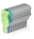 1-conductor female plug; 1.5 mm²; 12-pole; 1,50 mm²; green-yellow, blue, gray