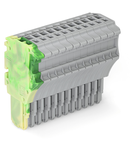 1-conductor female plug; 1.5 mm²; 12-pole; 1,50 mm²; green-yellow, gray