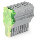 1-conductor female plug; 1.5 mm²; 9-pole; 1,50 mm²; green-yellow, gray