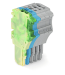 1-conductor female plug; 1.5 mm²; 5-pole; 1,50 mm²; green-yellow, blue, gray